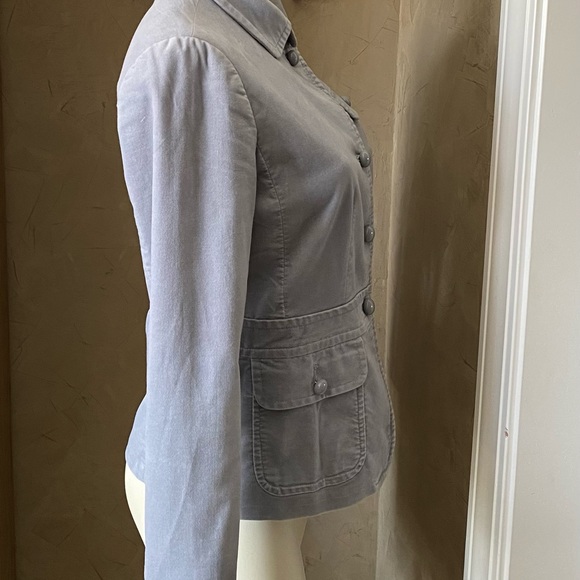 Talbots Grace Fit Glacier Blue Periwinkle Jacket velvet Spring Blazer size 2 - Picture 12 of 16